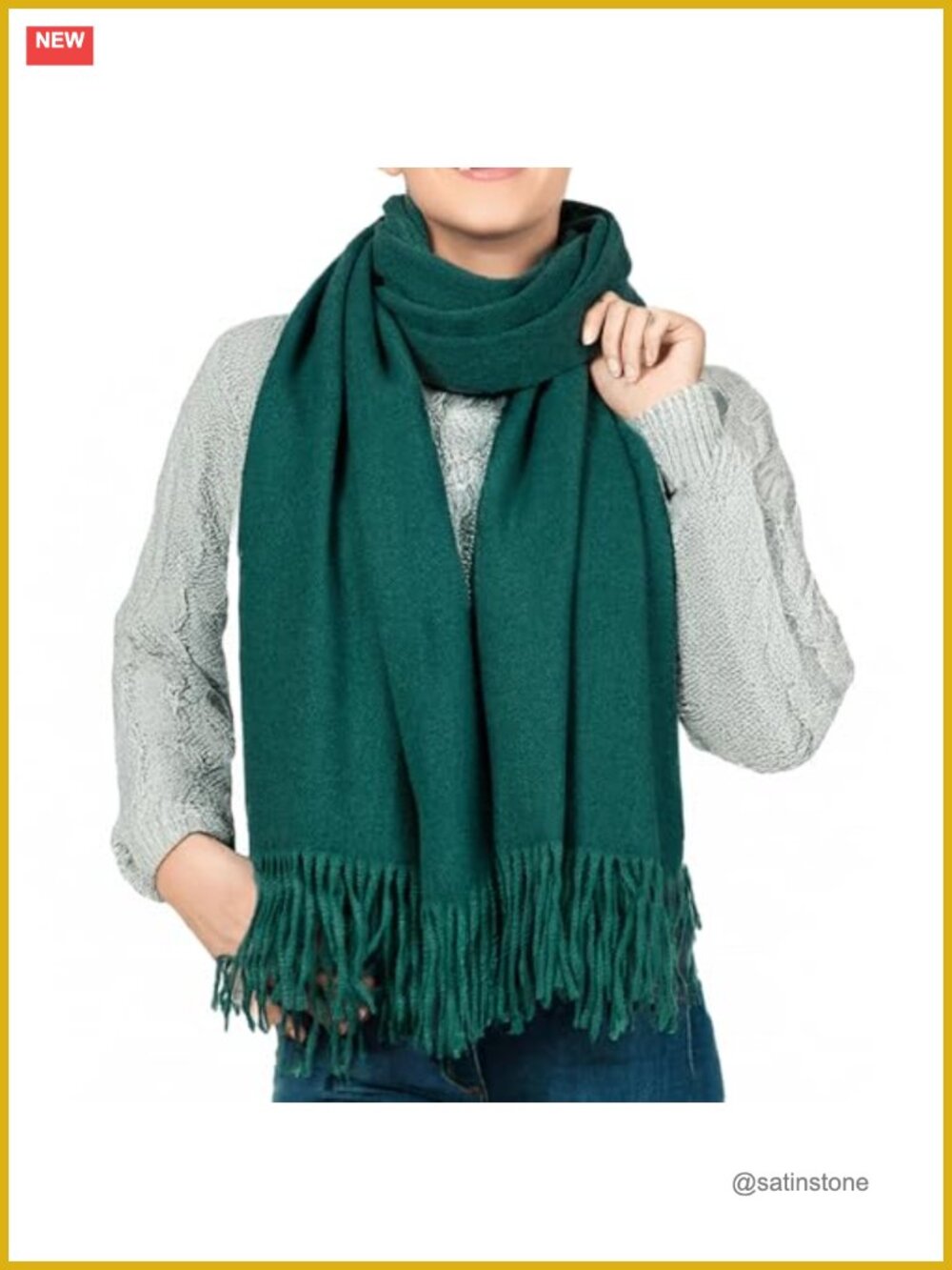 Pashmina Scarf Shawl Wrap Viscose Blend Oversized Evening Winter